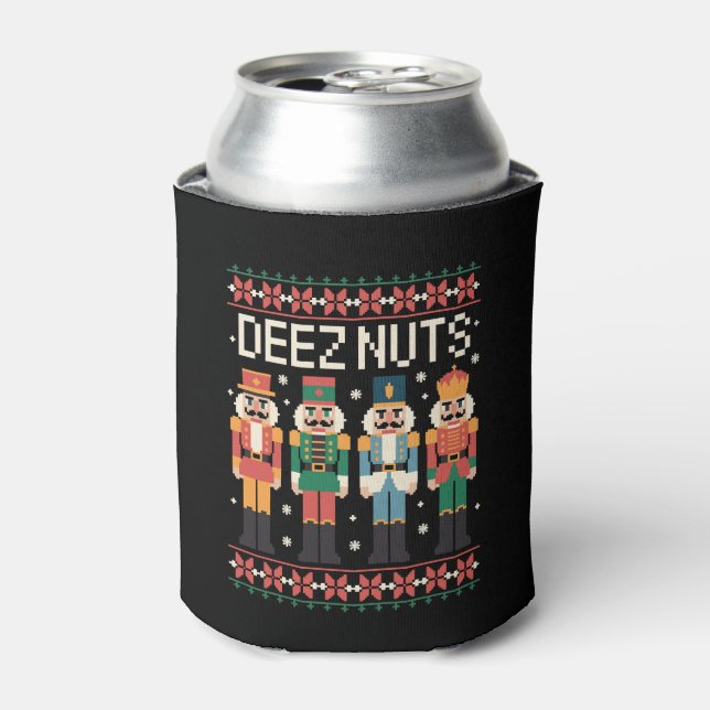 Enfriador De Latas Deez Nuts Divertido Cascanueces Navidad Navideño (Lata Anverso)