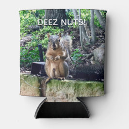 Enfriador De Latas Deez Nuts Funny Squirrel Photo Adultos Humor