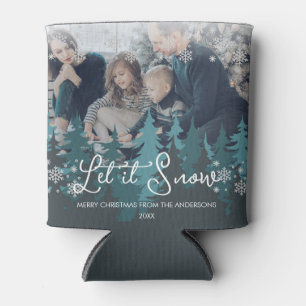 Enfriador De Latas Dejar Que La Nieve   Foto de Navidades de árbol de