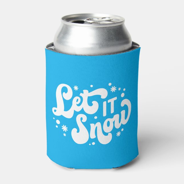 Enfriador De Latas Dejar que nieve diseño invernal (Lata Anverso)