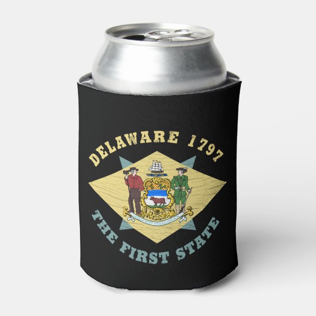 ENFRIADOR DE LATAS DELAWARE 1797 LA PRIMERA BANDERA ESTATAL (Lata Anverso)