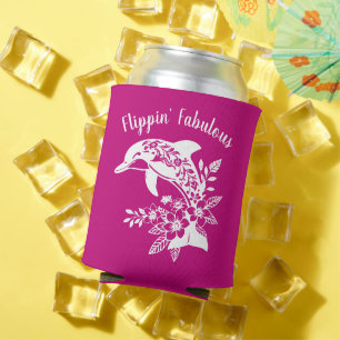 Enfriador De Latas Delfín hawaiano en un maravilloso rosa