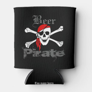 Enfriador De Latas Demasiadas cervezas divertidas piratas de cerveza