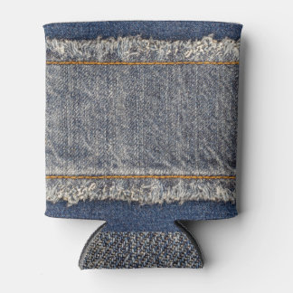 Enfriador De Latas Denim Blue Jeans: Parche doble Casual