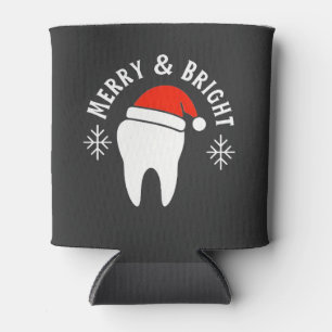 Enfriador De Latas Dentista Dental Alegre y Brillante Navidad