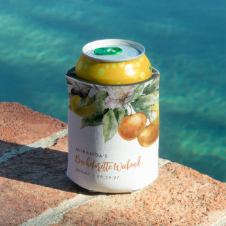 Enfriador De Latas Despedida de soltera Boho Acuarela Cítrico Limón N