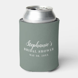 Enfriador De Latas Despedida de soltera minimalista en verde salvia y