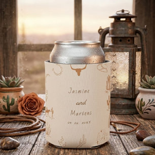 Enfriador De Latas Despedida de soltera vaquera boho Silla arriba vaq