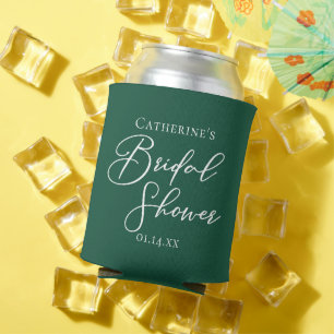 Enfriador De Latas Despedida de soltera verde esmeralda personalizada