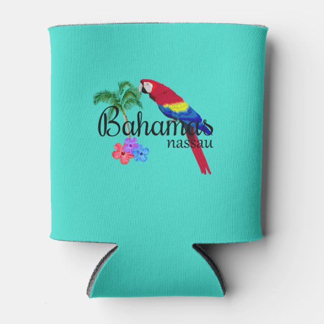 Enfriador De Latas Destino tropical de Nassau Bahamas (Anverso)