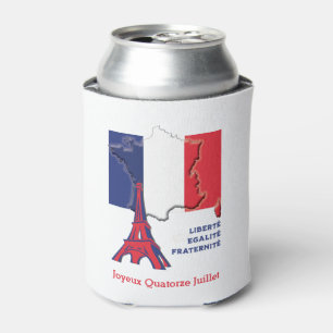 Enfriador De Latas Día de la Bandera Francesa Patriótica
