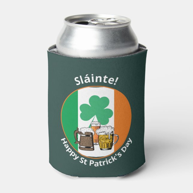 Enfriador De Latas Día de la Bandera Irlandesa (Lata Anverso)