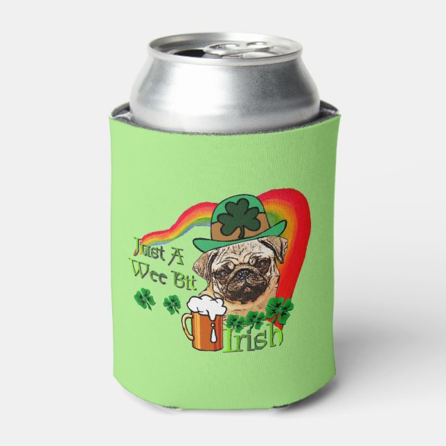 Enfriador De Latas Día de Pug St Patricks (Lata Anverso)