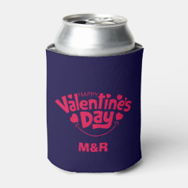 Enfriador De Latas día de San Valentín elegante nombre personalizado