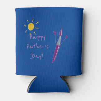 Enfriador De Latas Día del padre de la obra de arte de su hijo