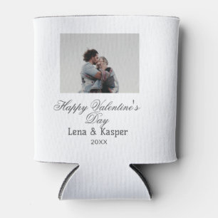 Enfriador De Latas Día feliz de San Valentín foto de pareja moderna s