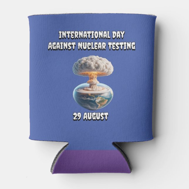 Enfriador De Latas Día Internacional contra las Pruebas Nucleares (Anverso)