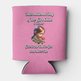Enfriador De Latas Día Internacional del Chica. Diversión