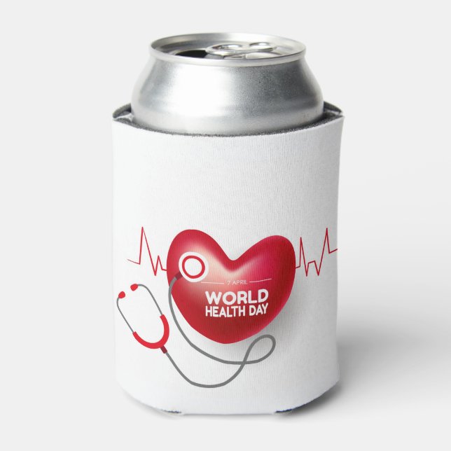 Enfriador De Latas Día Mundial de la Salud (Lata Anverso)