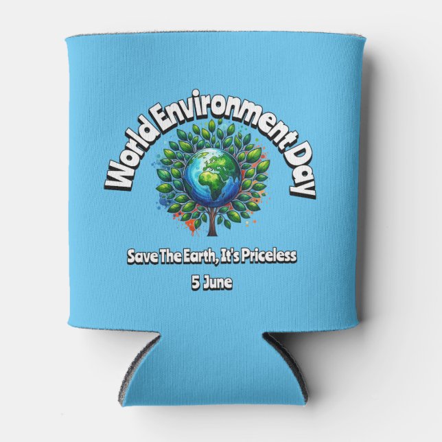 Enfriador De Latas Día Mundial del Medio Ambiente (Anverso)