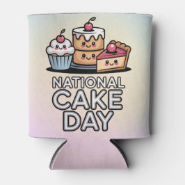 Enfriador De Latas Día Nacional del Pastel Cubierta para Lata de Past