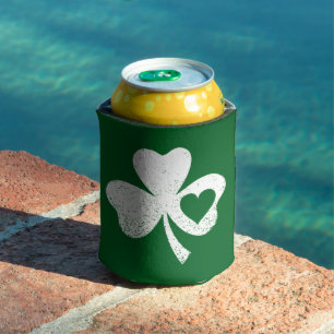 Enfriador De Latas Día Verde de San Patricio Corazón de Patty Shamroc