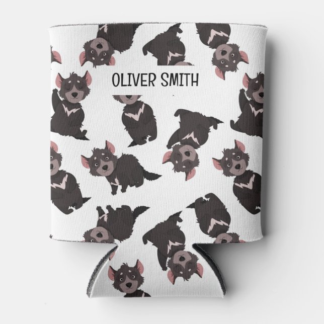 Enfriador De Latas Diablo australiano de Tasmania personalizado (Anverso)