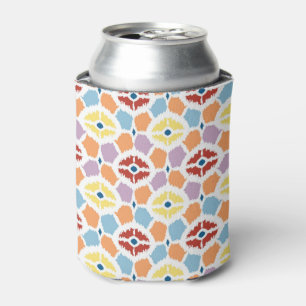 Enfriador De Latas Diamantes coloridos ikat geométricos