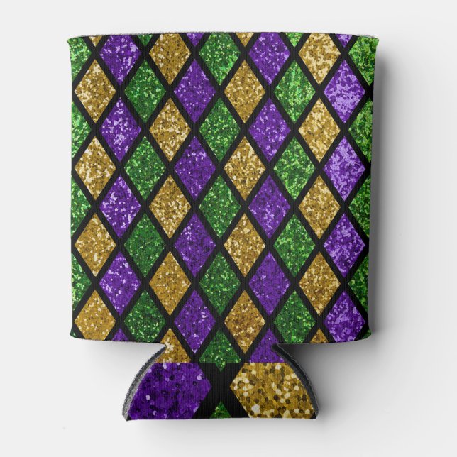 Enfriador De Latas Diamantes de las baldosas, fondo festivo (Anverso)