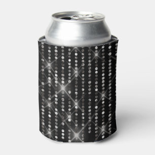 Enfriador De Latas Diamantes espumosos en negro