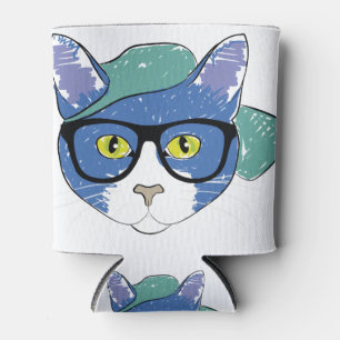 Enfriador De Latas Dibujar animales de lápiz felino de mascota de gat