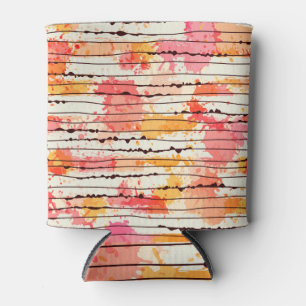 Enfriador De Latas Dibujo a mano alzada abstracto, diseño de patrones