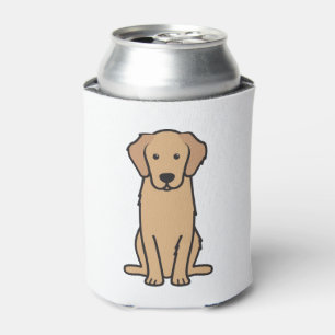 Enfriador De Latas Dibujo animado del perro del golden retriever