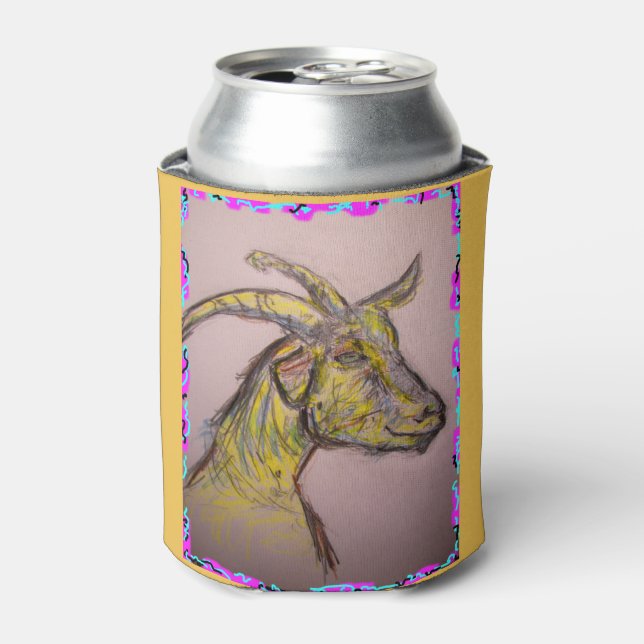 Enfriador De Latas dibujo de cabra (Lata Anverso)