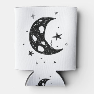 Enfriador De Latas Dibujo de Cute Moon and stars