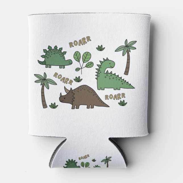 Enfriador De Latas Dibujo de dinosaurios (Anverso)