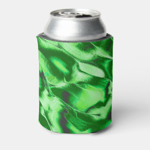 Enfriador De Latas Dibujo de dunas verdes metálicas toscas