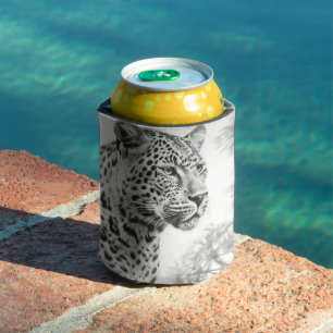 Enfriador De Latas Dibujo de lápiz de leopardo africano