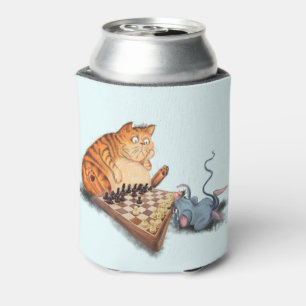 Enfriador De Latas Dibujo gracioso de Personalizado de ajedrez con ga