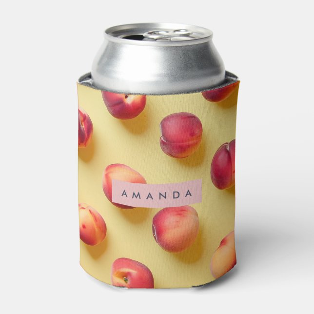 Enfriador De Latas Dicha Personalizada de Melocotón Soleado (Lata Anverso)