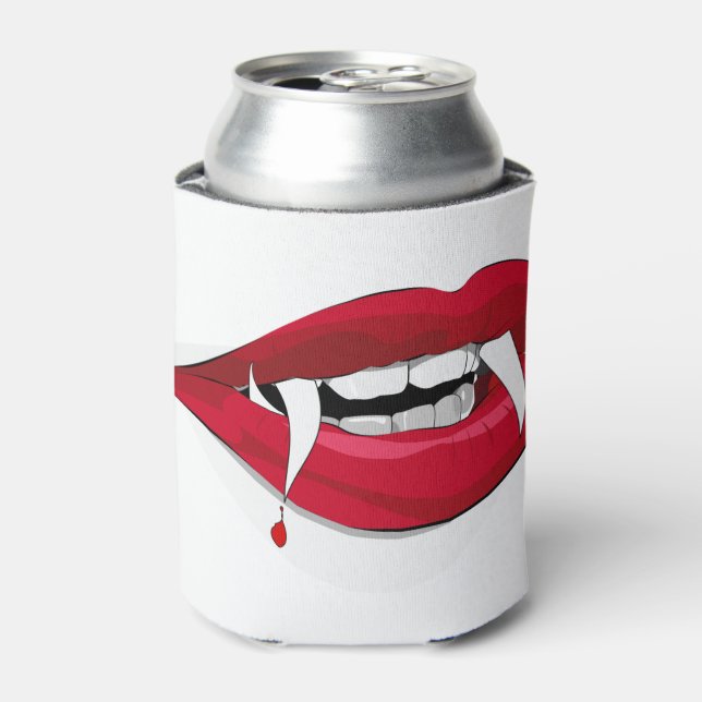 Enfriador De Latas dientes de halloween (Lata Anverso)
