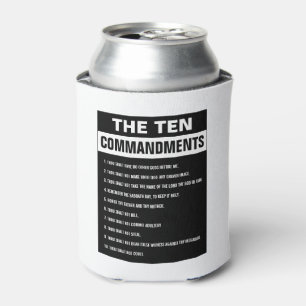 Enfriador De Latas Diez mandamientos Biblia contra religión cristiana