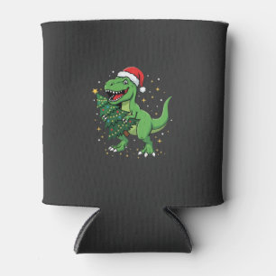 Enfriador De Latas Dinosaurio de Navidad Santa T Rex