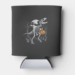Enfriador De Latas Dinosaurio Esqueleto Halloween Calabaza Cementerio