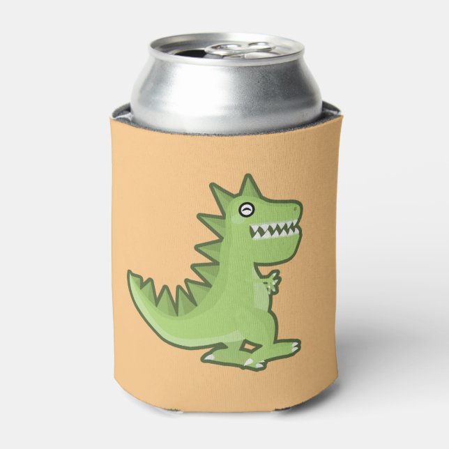 Enfriador De Latas Dinosaurio Kawaii (Lata Anverso)