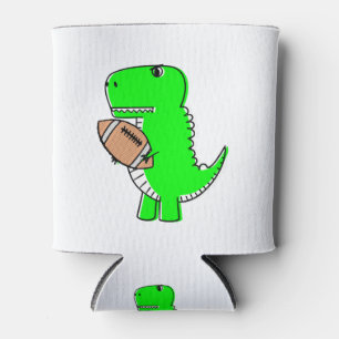 Enfriador De Latas Dinosaurio Verde Ama el Fútbol