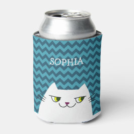 Enfriador De Latas Diodle de cara de gato blanco Personalizado divert