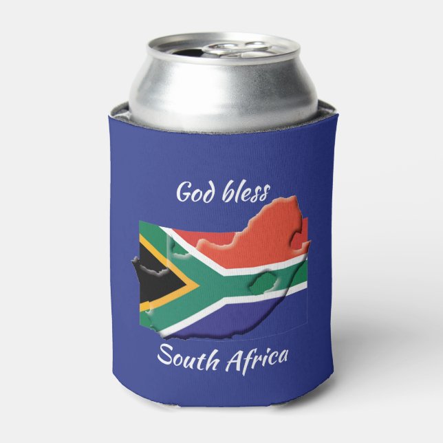 Enfriador De Latas DIOS BENDIGA AL Personalizado DE SUDÁFRICA Keepsak (Lata Anverso)