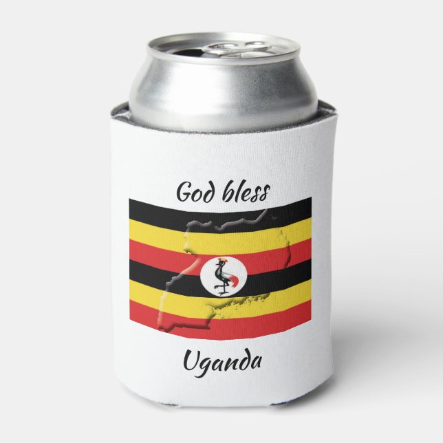 Enfriador De Latas DIOS BENDIGO UGANDA Keepsake personalizado (Lata Anverso)