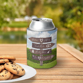 Enfriador De Latas Direccional de Boda Rústica